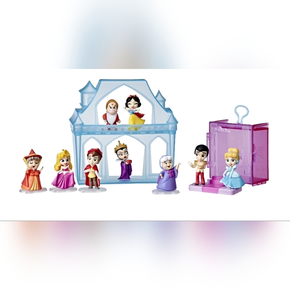 Disney Princess Hasbro Comics ,Doll Set with 9 Figures,Bases,Display Castle - Picture 1 of 12
